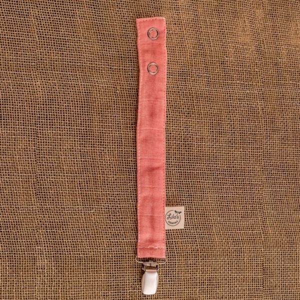 Pacifier holder Cherry Blossom Lila's Essentials organic GOTS cotton natural dye